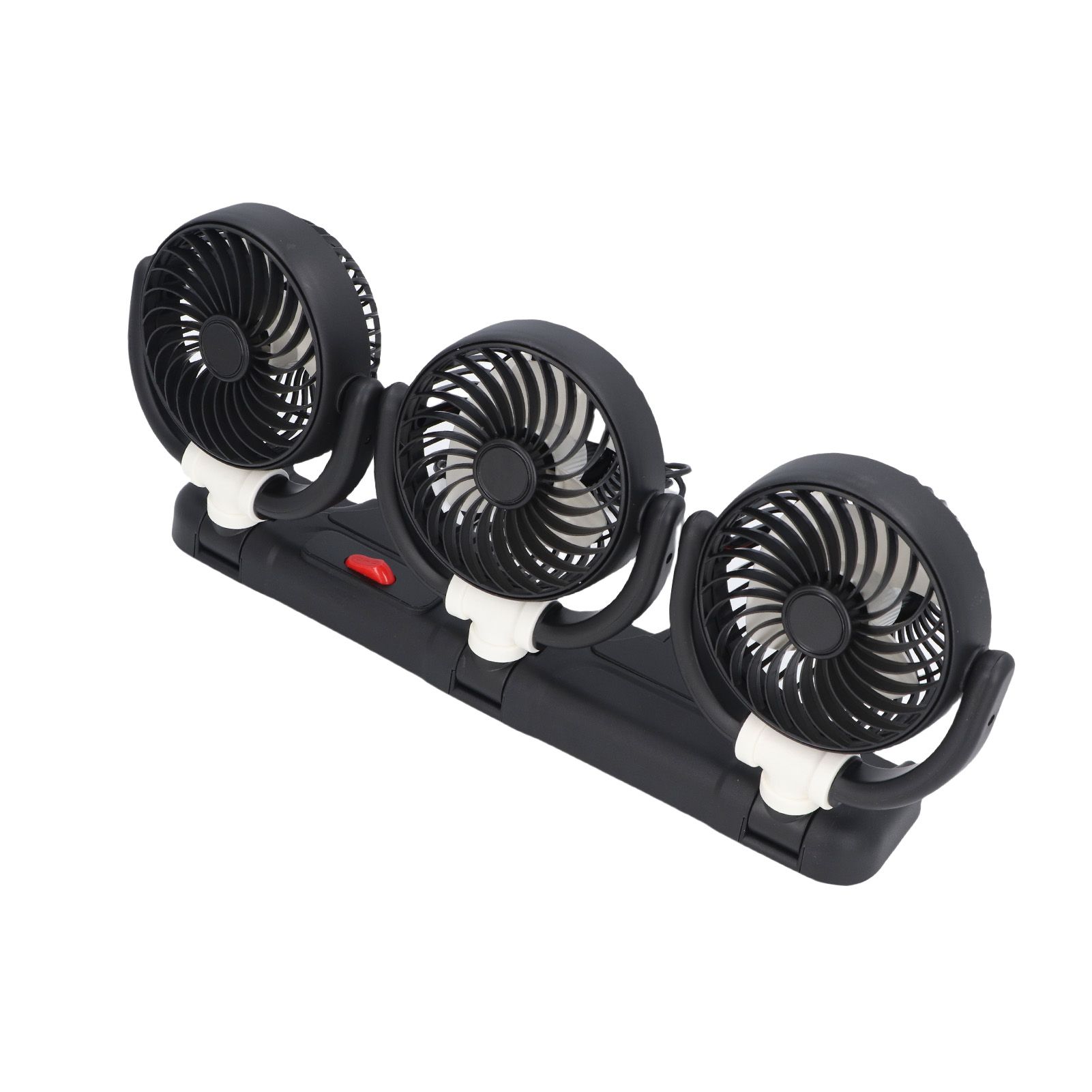 3 Heads Car Fan USB Speed Adjustable Foldable Portable Car Cooling Fan with view 4