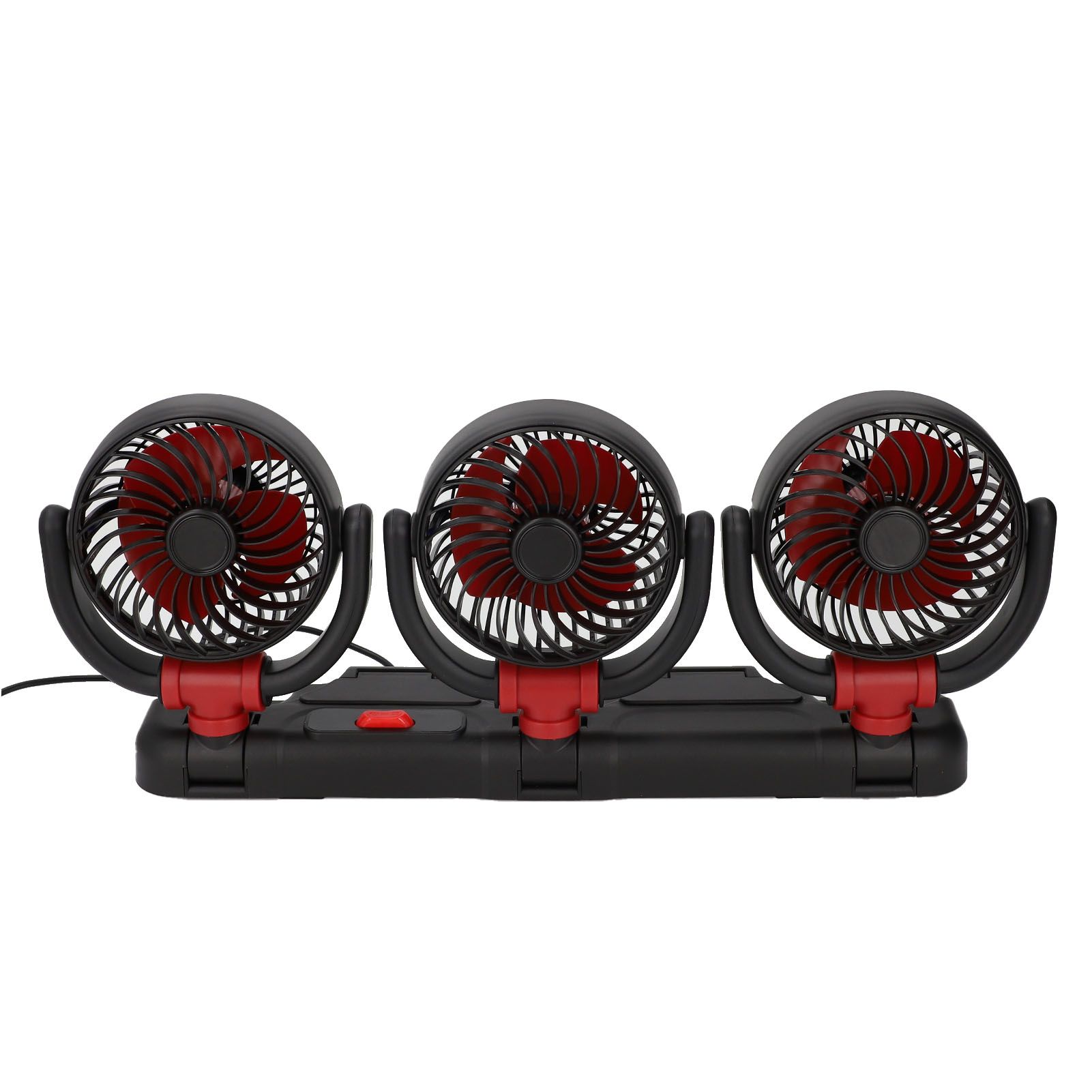 3 Heads Cooling Fan with Phone Holder Powerful Airflow Portable Electric Fan
