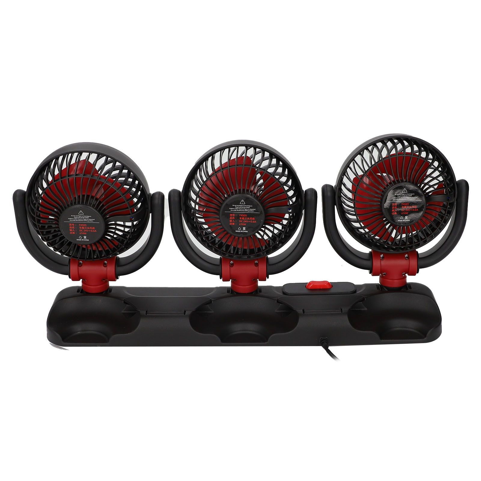 3 Heads Cooling Fan with Phone Holder Powerful Airflow Portable Electric Fan view 2