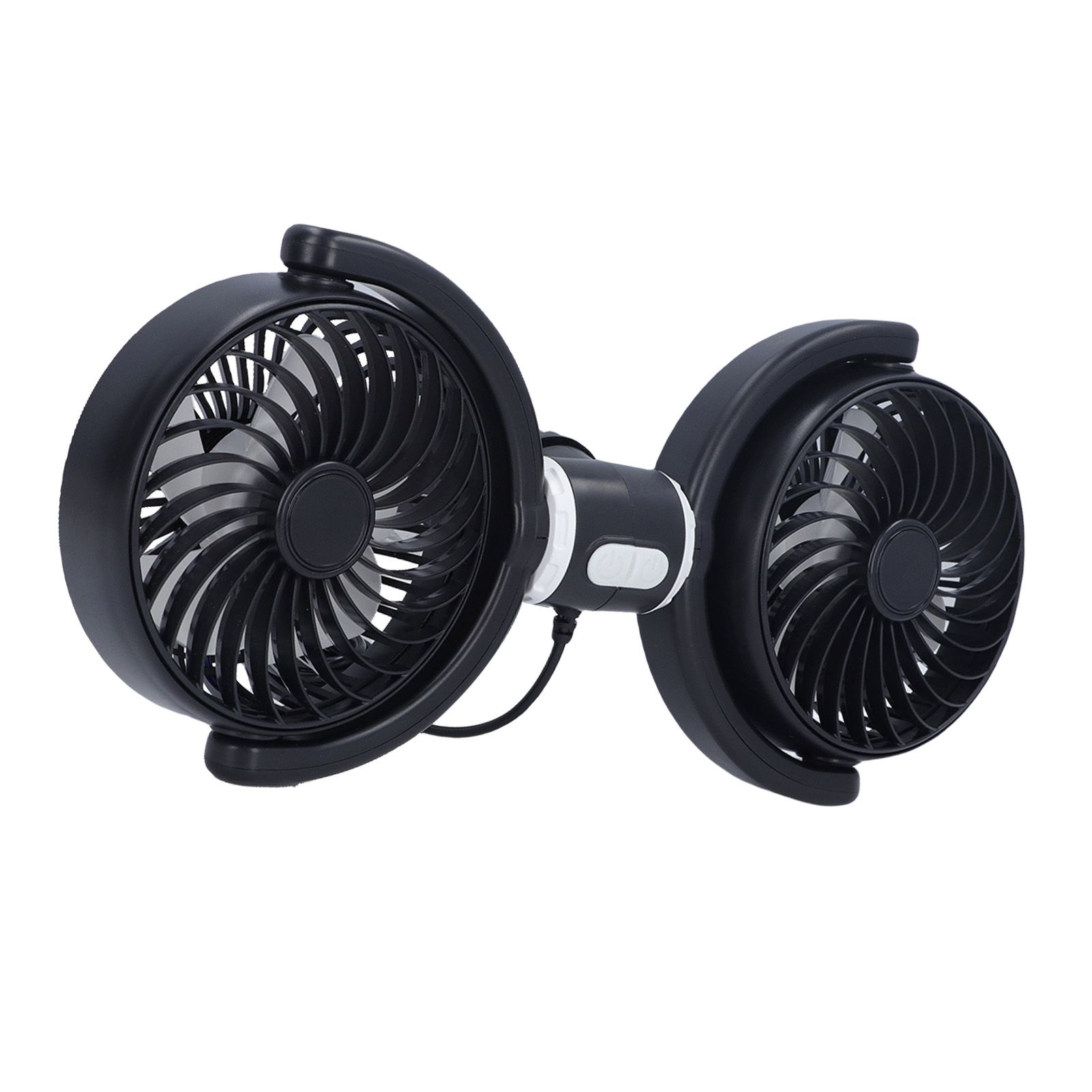 USB Car Cooling Fans for Backseat Dual Head Car Fan Quiet Vehicle Rear