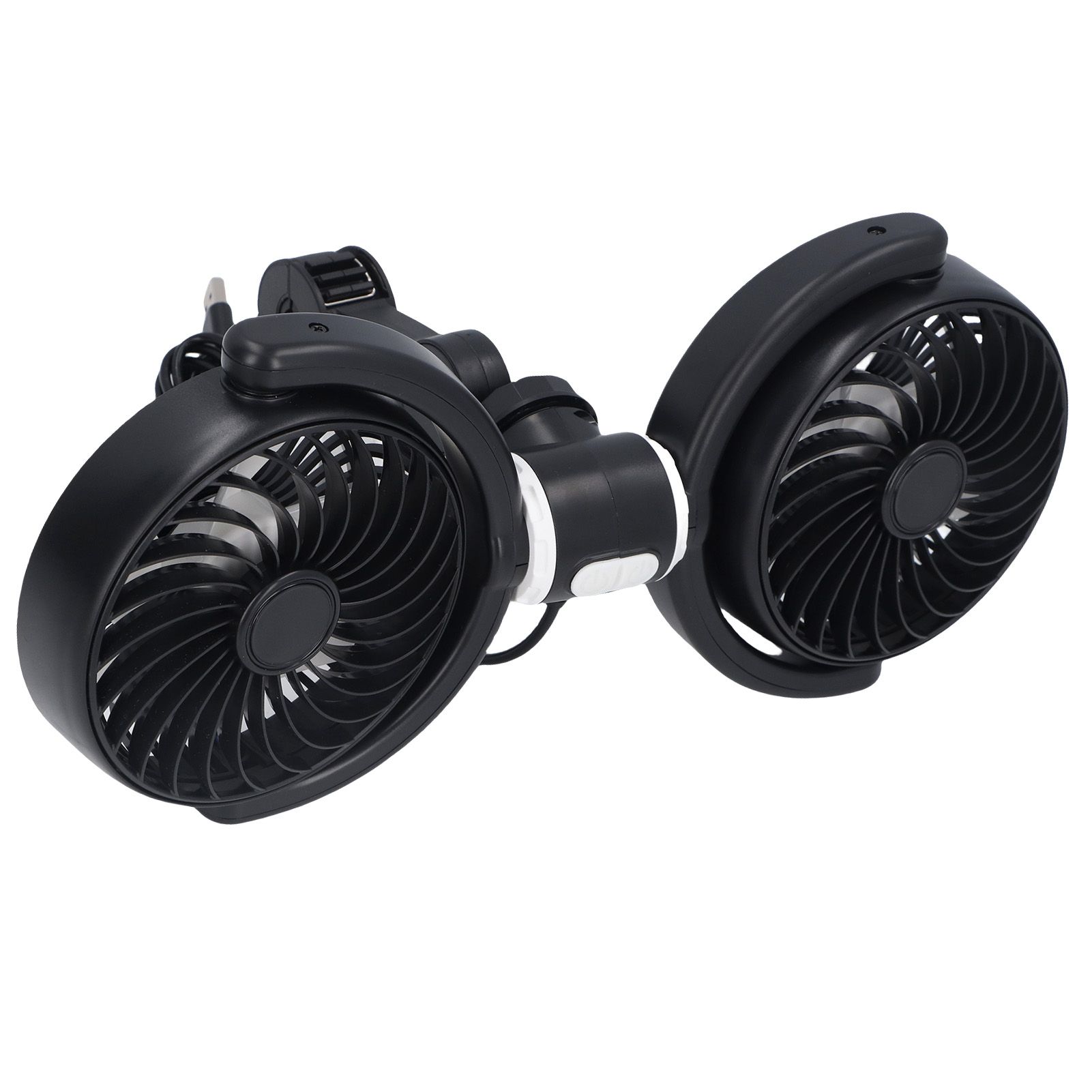 USB Car Cooling Fans for Backseat Dual Head Car Fan Quiet Vehicle Rear view 4