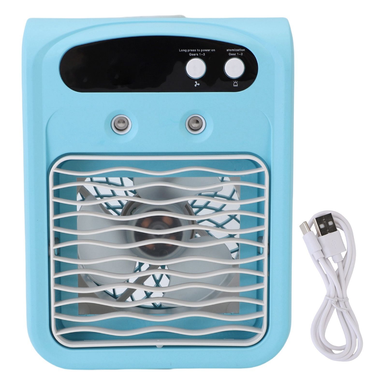 Desktop Air Conditioner with Humidifier 1000ml Water Tank USB Rechargeable view 3