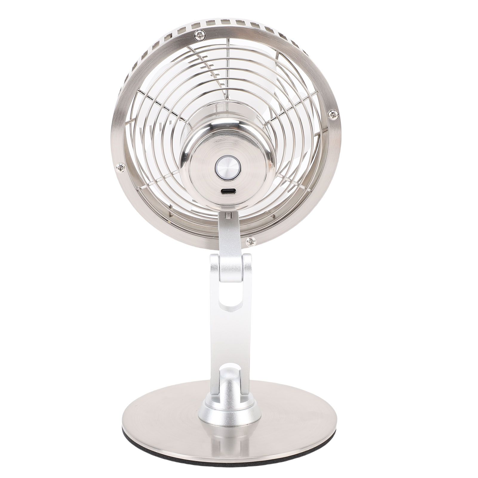 Small USB Desk Fan 3 Speed Adjustable Quiet Metal Retro Desktop Fan 360 Degree