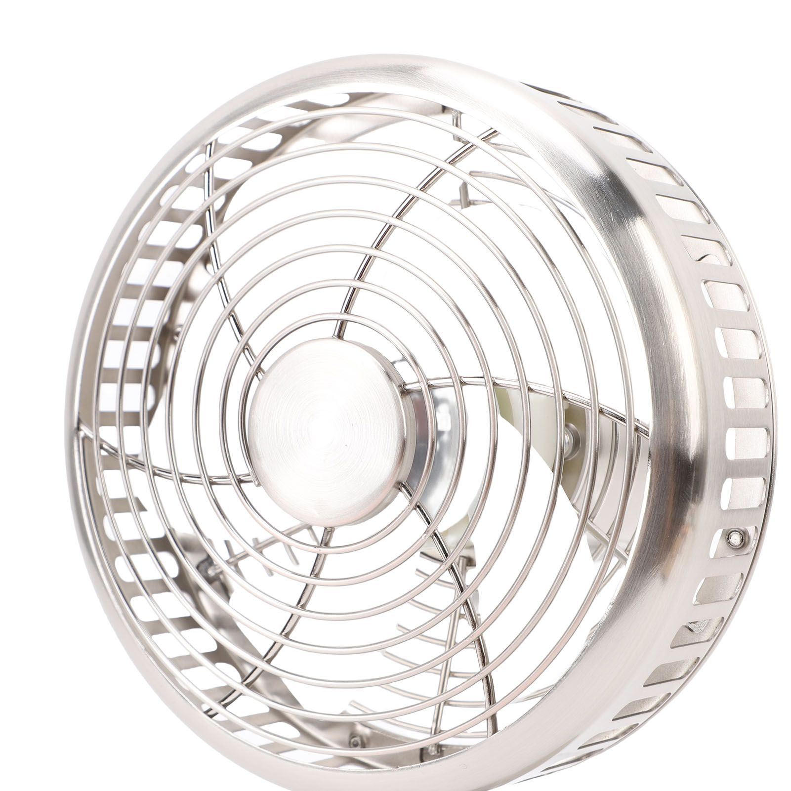 Small USB Desk Fan 3 Speed Adjustable Quiet Metal Retro Desktop Fan 360 Degree view 7