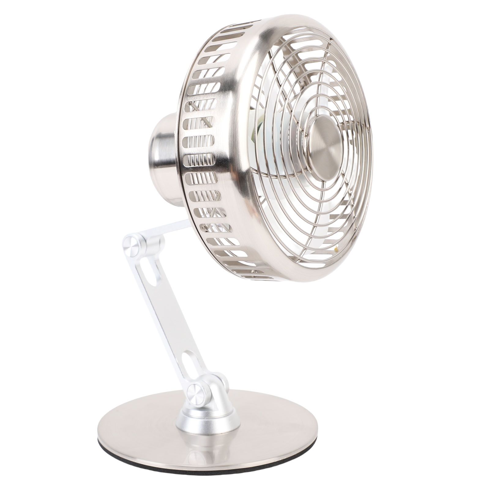 Small USB Desk Fan 3 Speed Adjustable Quiet Metal Retro Desktop Fan 360 Degree view 8