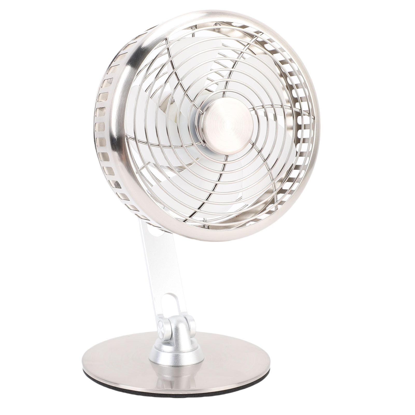 Small USB Desk Fan 3 Speed Adjustable Quiet Metal Retro Desktop Fan 360 Degree view 9