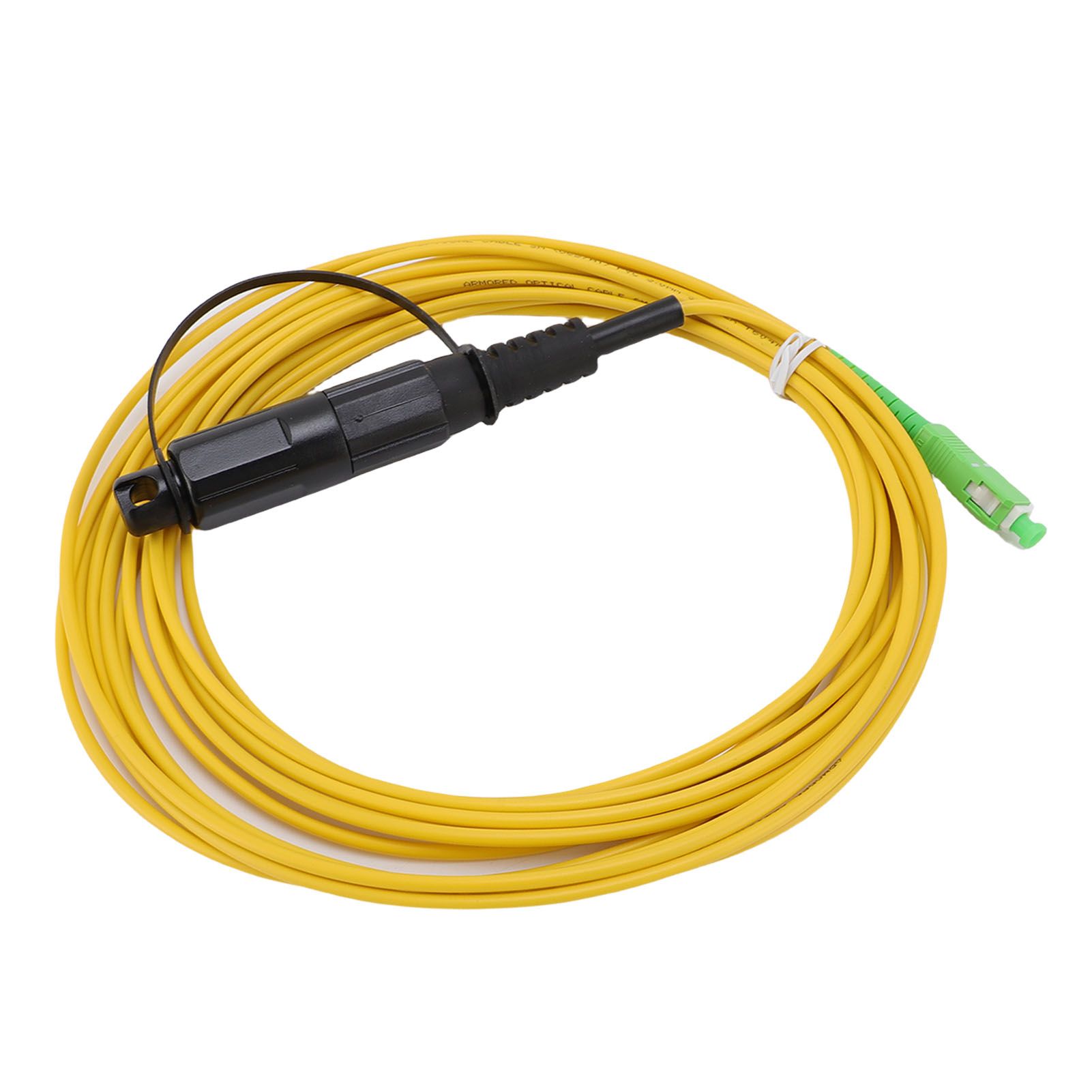 Fiber Optic Patch Cable Water Proof Single Mode Armored Jumper Wire SC Angled — image 1
