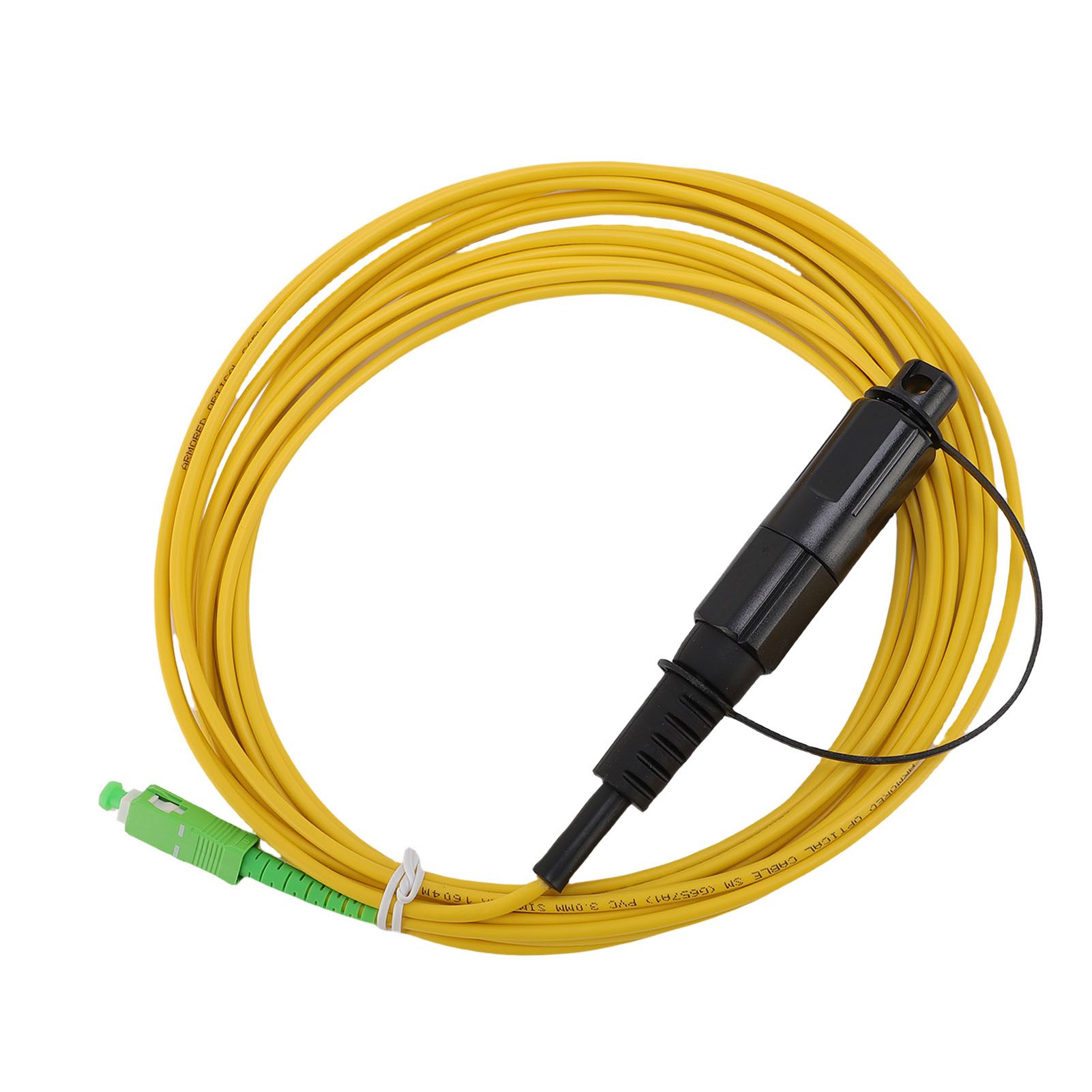 Fiber Optic Patch Cable Water Proof Single Mode Armored Jumper Wire SC Angled view 3