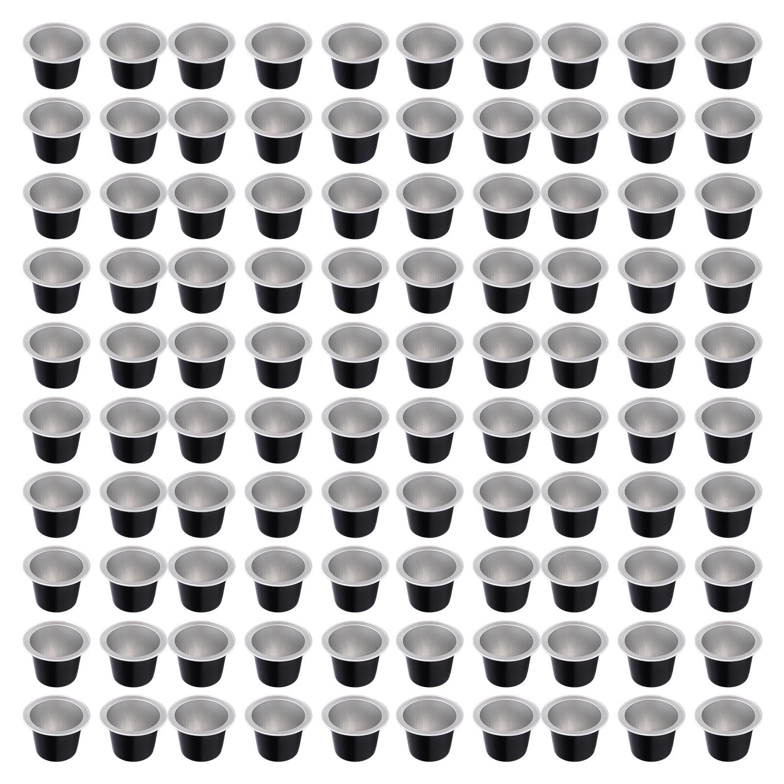 100 Pcs 15ml Empty Coffee Capsule Cups Aluminum Foil Refillable Coffee