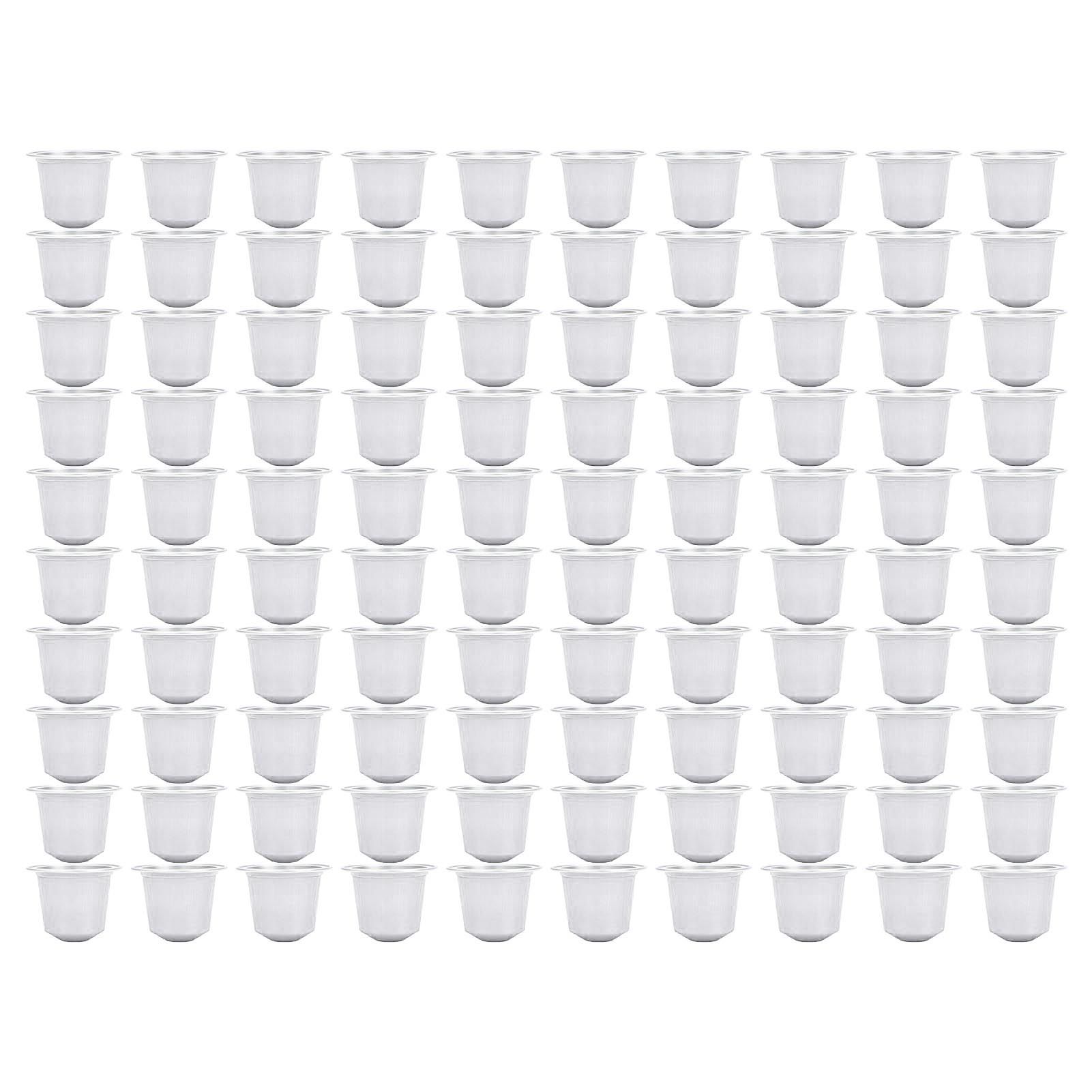 100 Pcs 15ml Empty Coffee Capsule Cups Aluminum Foil Refillable Coffee