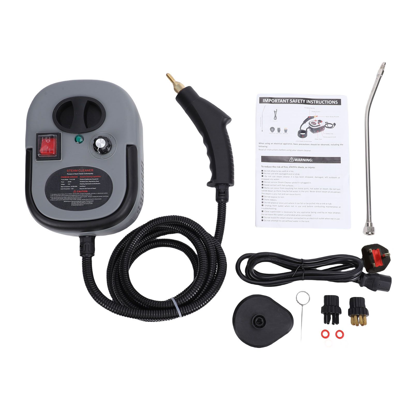 Handheld Pressurized Steam Cleaner 2500W Handheld High Temp Portable Cleaning view 3