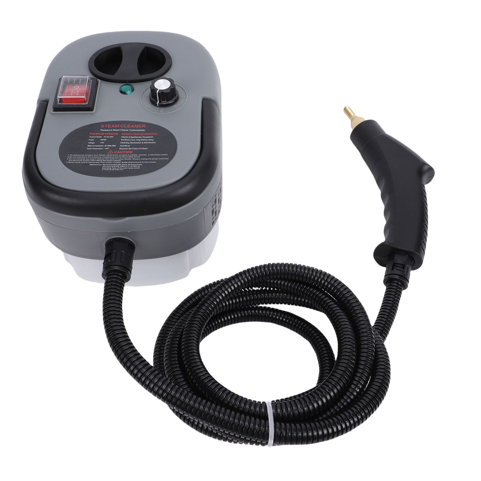Handheld Pressurized Steam Cleaner 2500W Handheld High Temp Portable Cleaning