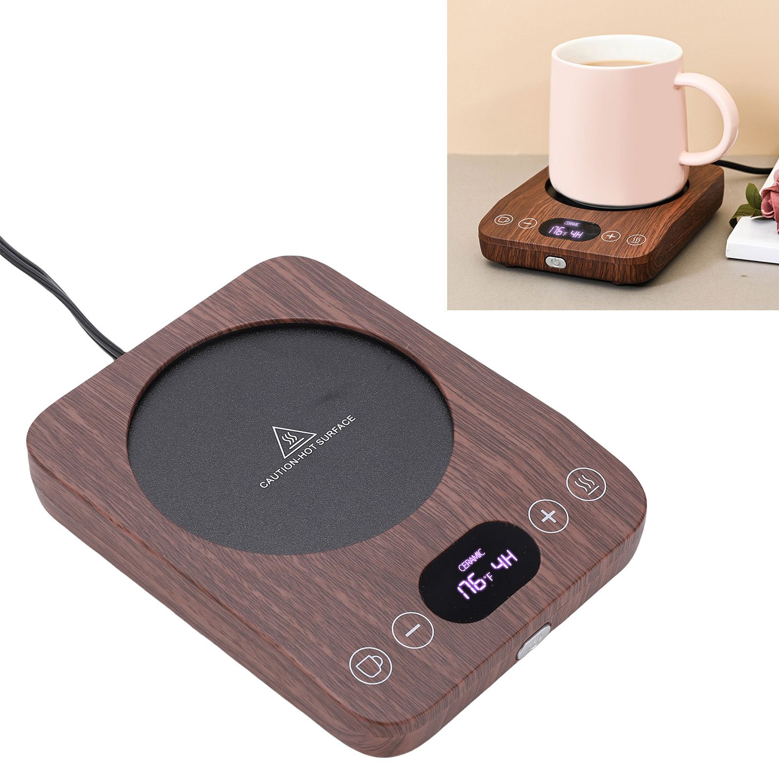Mug Warmer Electric Cup Warmer for Desk with 9 Temperature Settings Auto Shut view 12