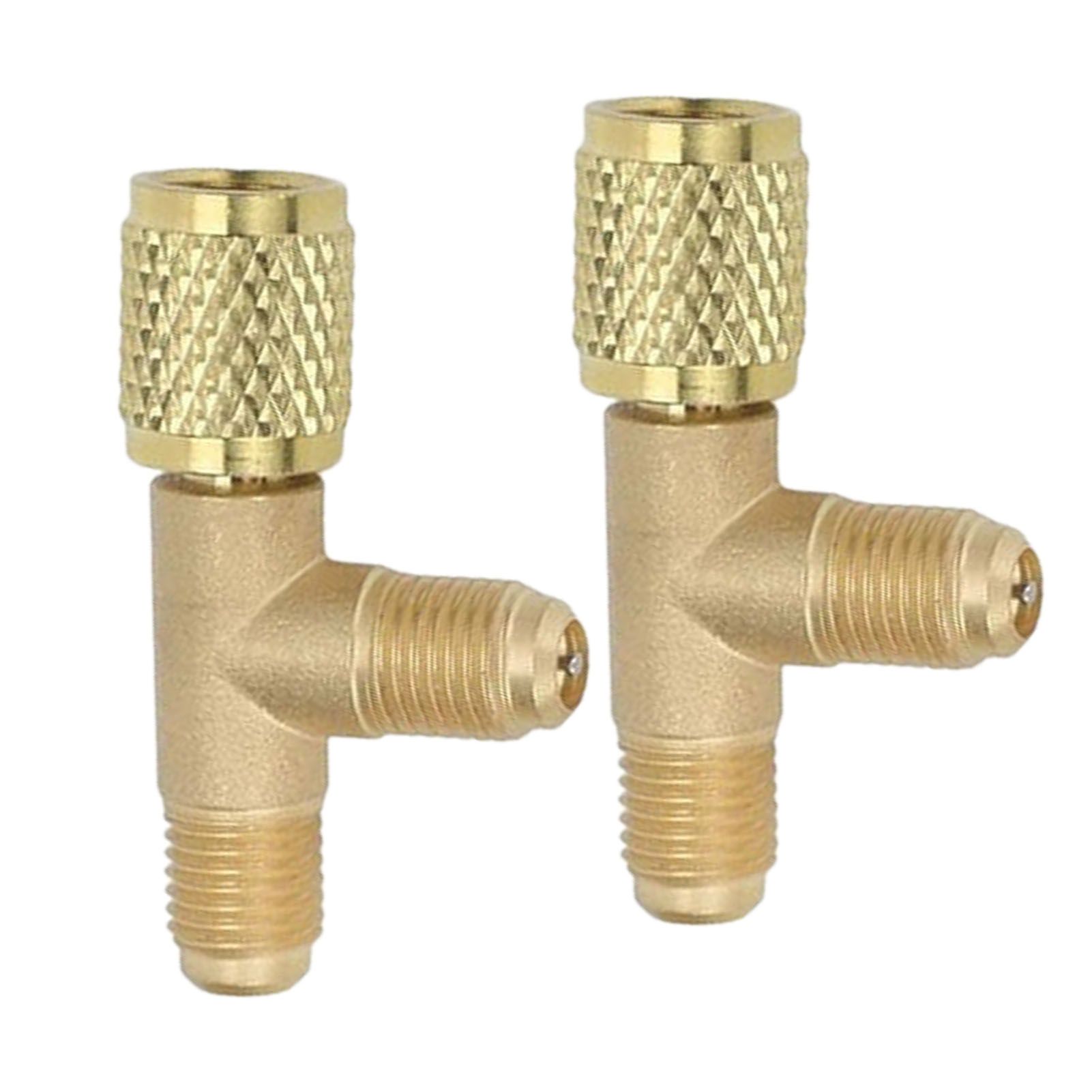 1/4in Valve Tee Adapter Quick Coupler Tee Adapter Brass Refrigerant Tee view 6