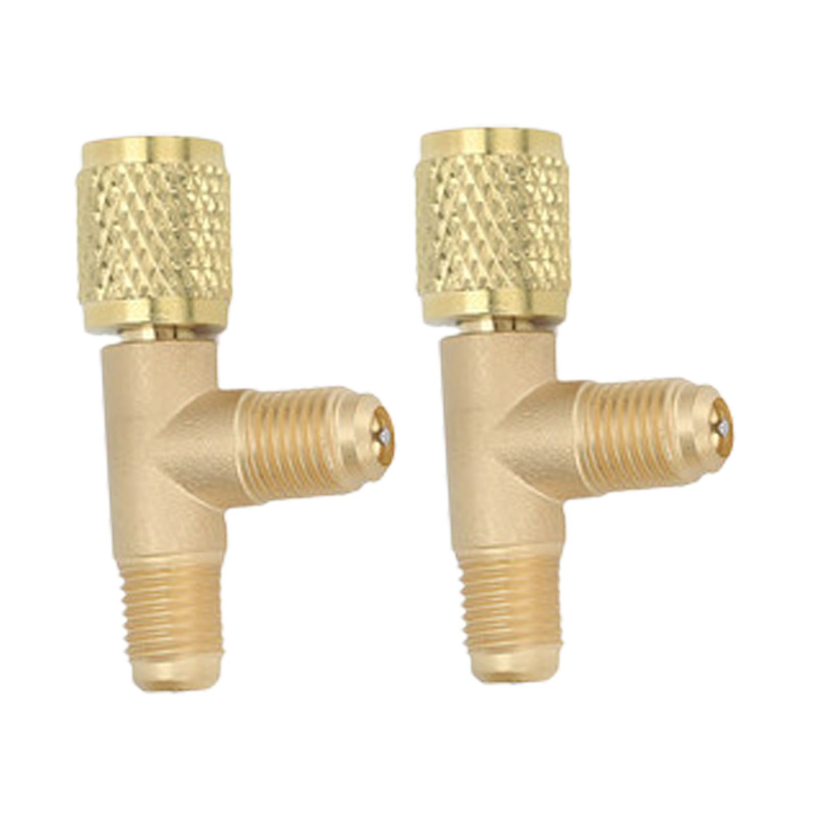 1/4in Valve Tee Adapter Quick Coupler Tee Adapter Brass Refrigerant Tee view 9