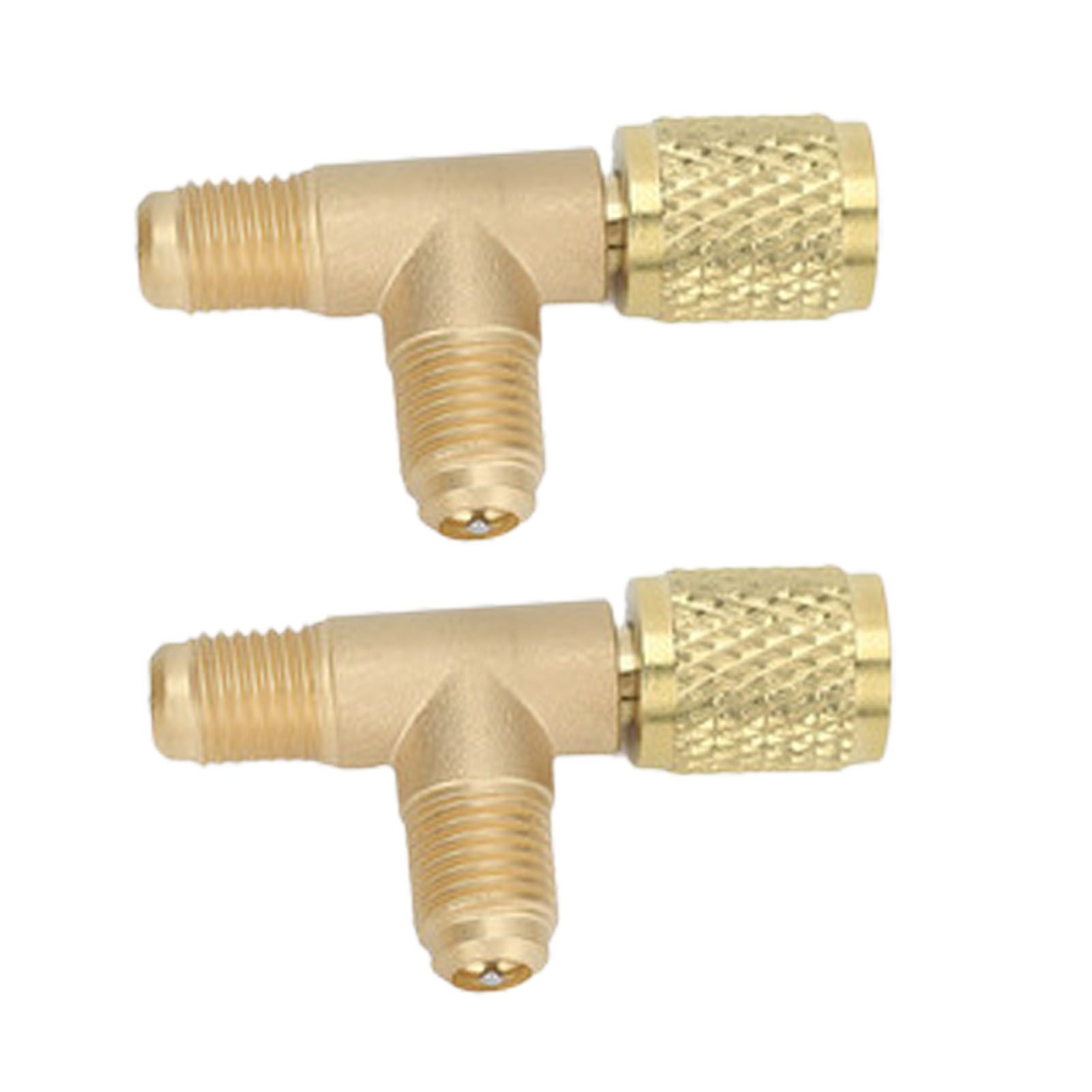 1/4in Valve Tee Adapter Quick Coupler Tee Adapter Brass Refrigerant Tee view 11