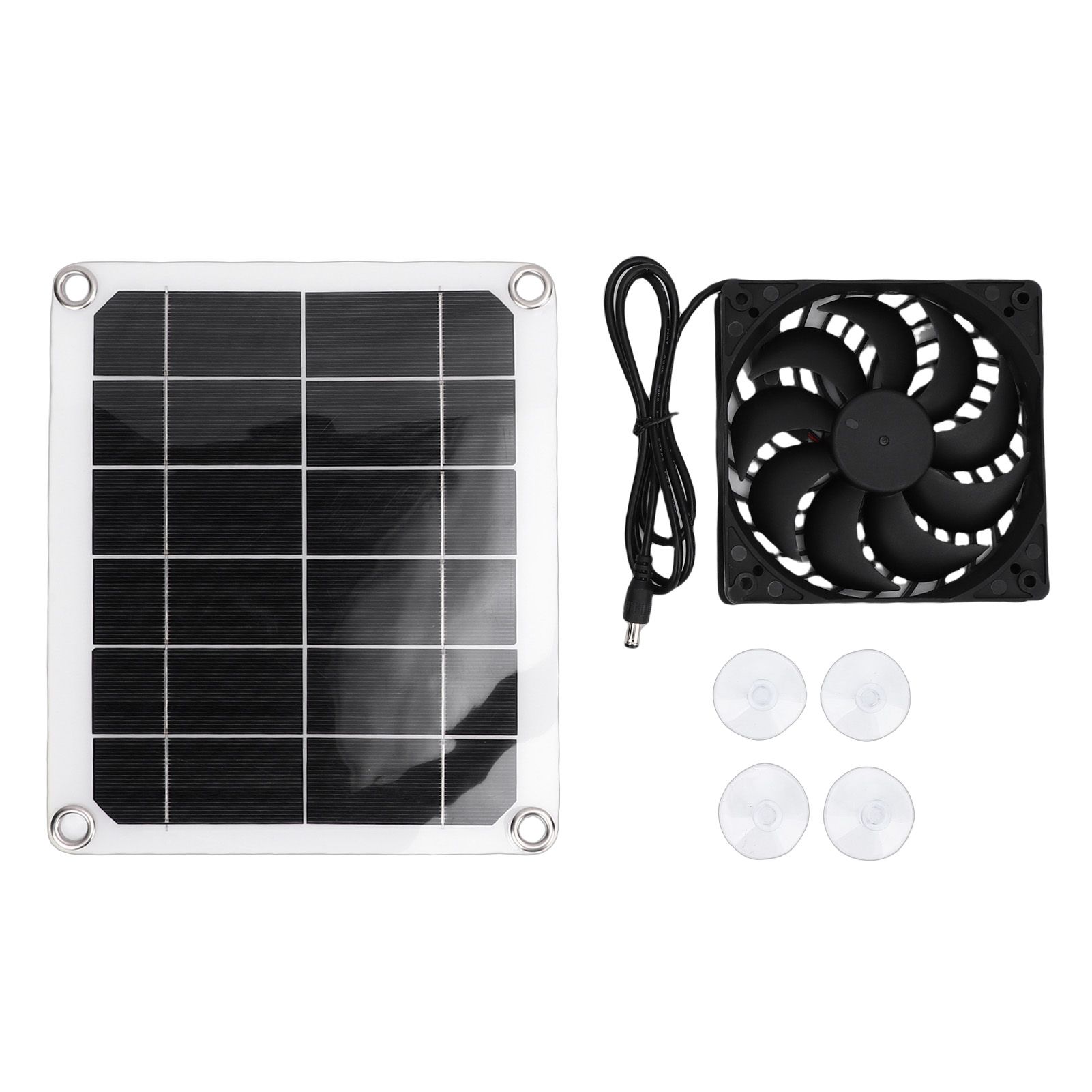 Solar Powered Exhaust Fan Kit 7W Solar Panel Fan Ventilator for Pet House view 3