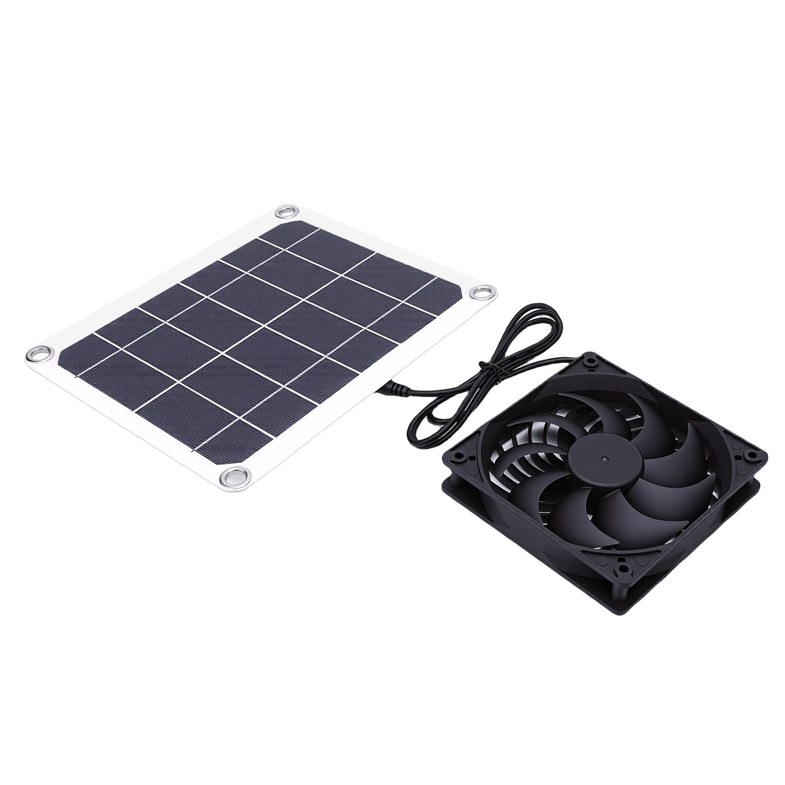 Solar Powered Exhaust Fan Kit 7W Solar Panel Fan Ventilator for Pet House view 6