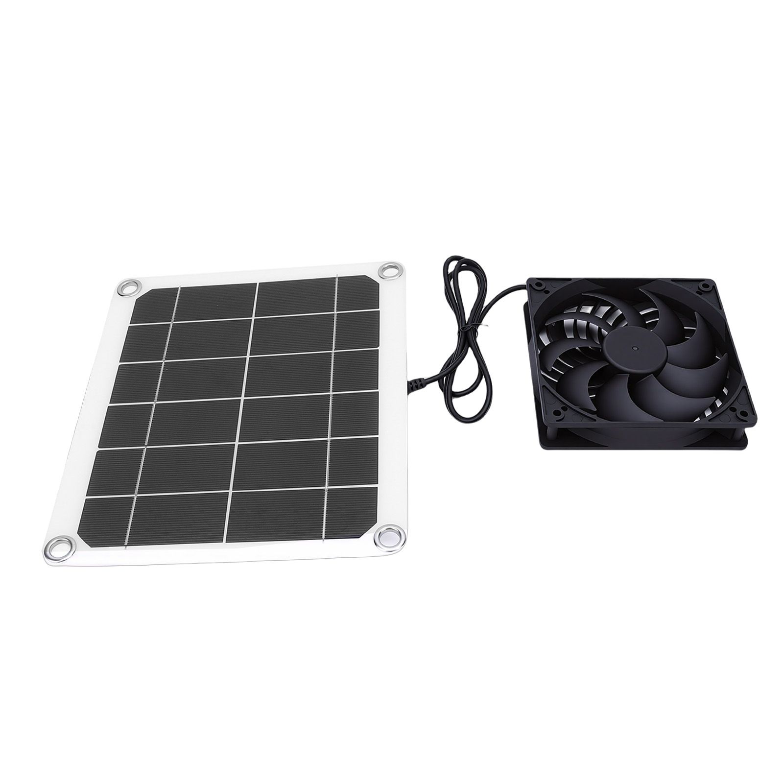 Solar Powered Exhaust Fan Kit 7W Solar Panel Fan Ventilator for Pet House view 7