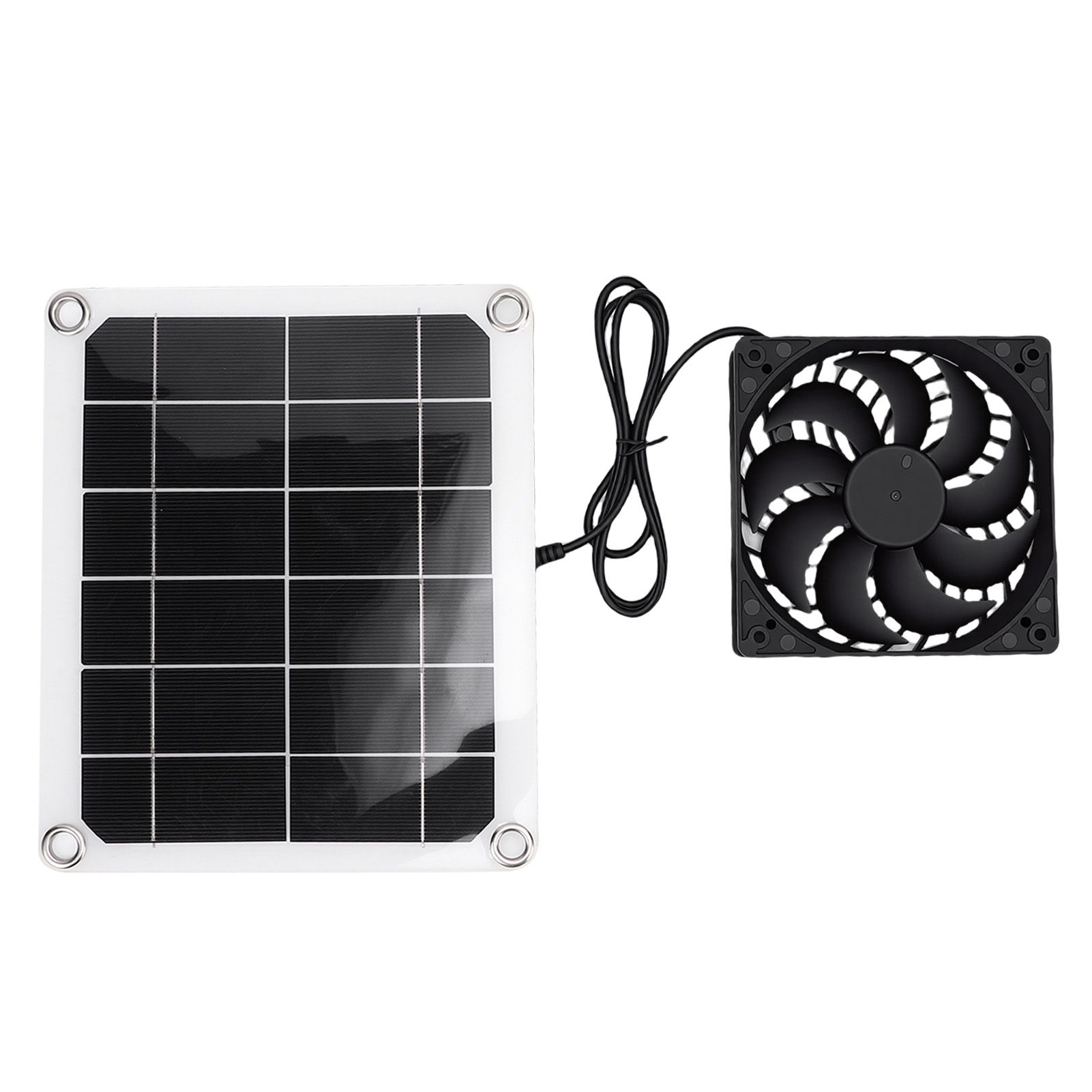 Solar Powered Exhaust Fan Kit 7W Solar Panel Fan Ventilator for Pet House view 8