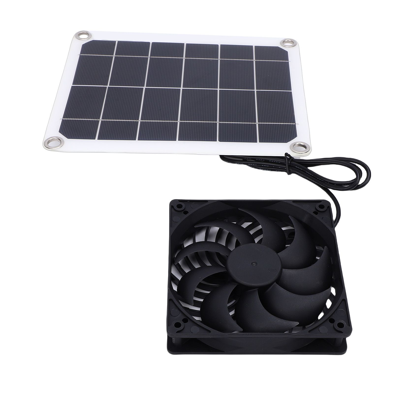 Solar Powered Exhaust Fan Kit 7W Solar Panel Fan Ventilator for Pet House view 9