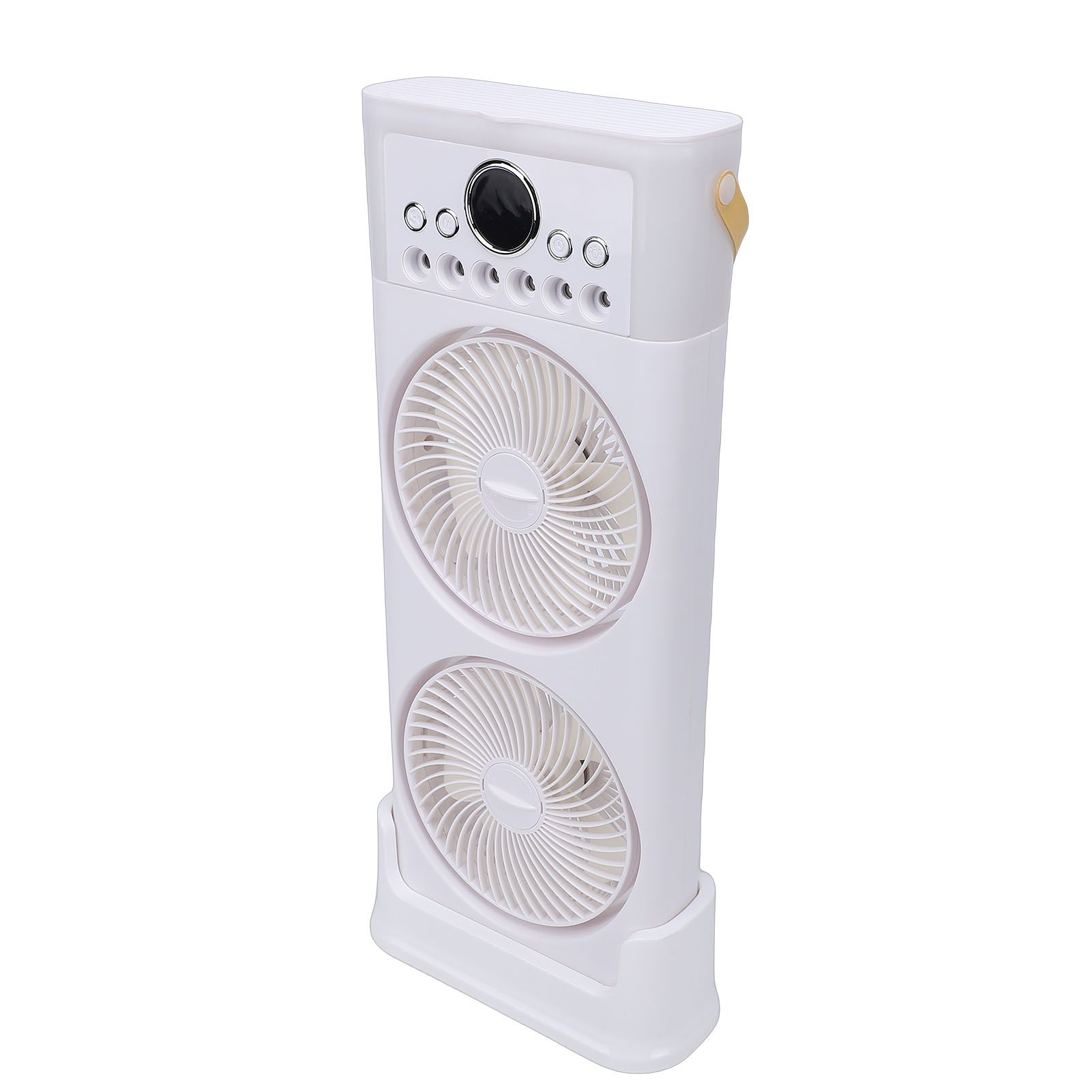 Dual Fan Mist Cooling Fan with Humidifier 6 Nozzles 360 Degree Adjustable Low view 4