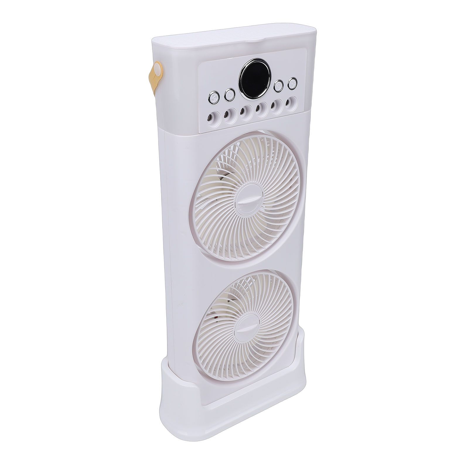 Dual Fan Mist Cooling Fan with Humidifier 6 Nozzles 360 Degree Adjustable Low view 8