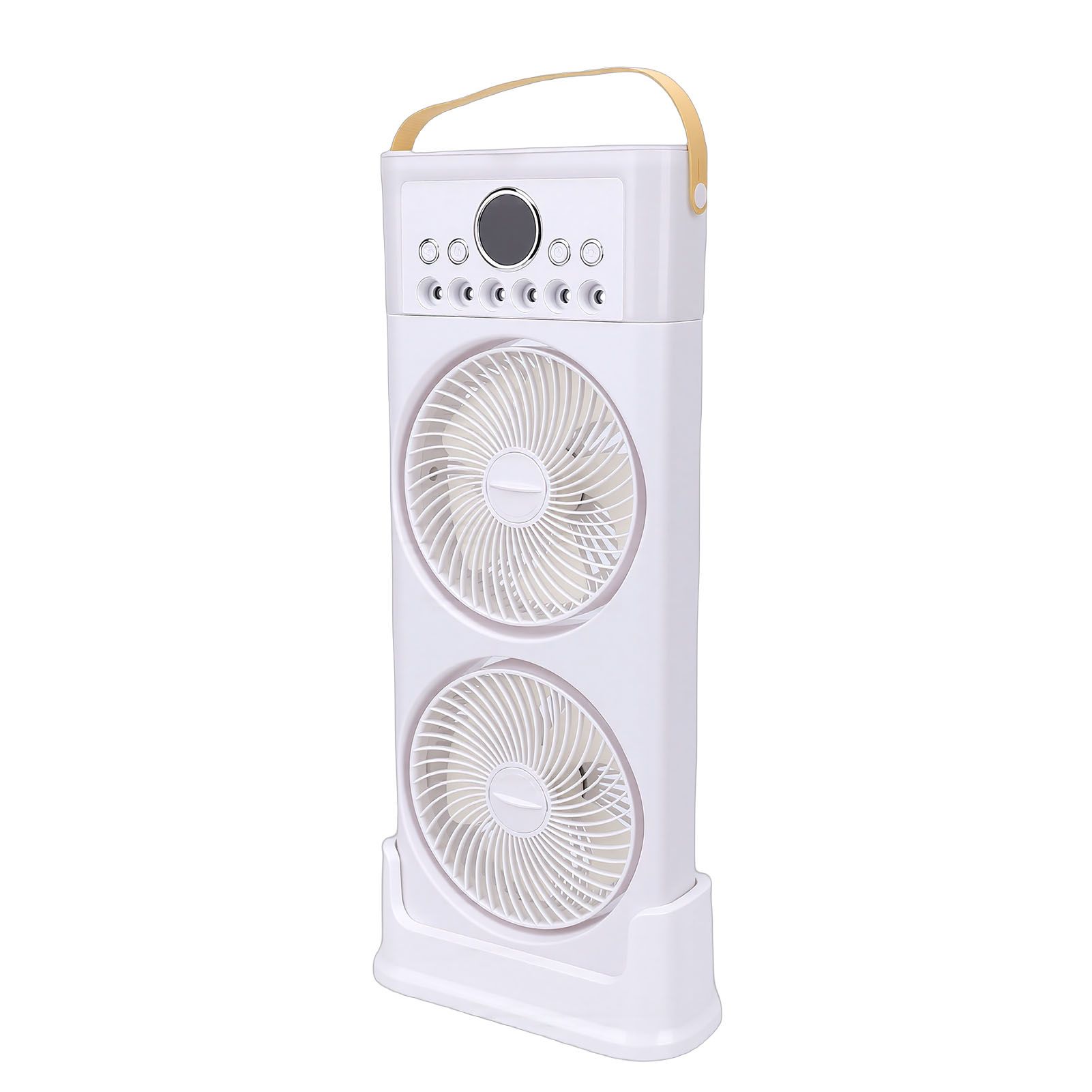 Dual Fan Mist Cooling Fan with Humidifier 6 Nozzles 360 Degree Adjustable Low view 10