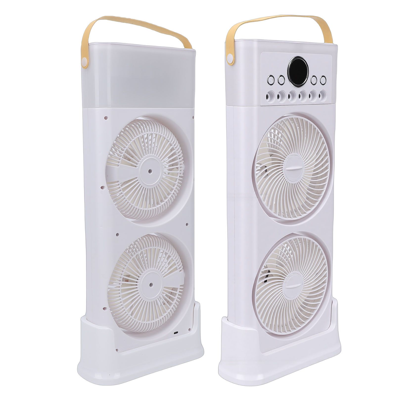 Dual Fan Mist Cooling Fan with Humidifier 6 Nozzles 360 Degree Adjustable Low view 12