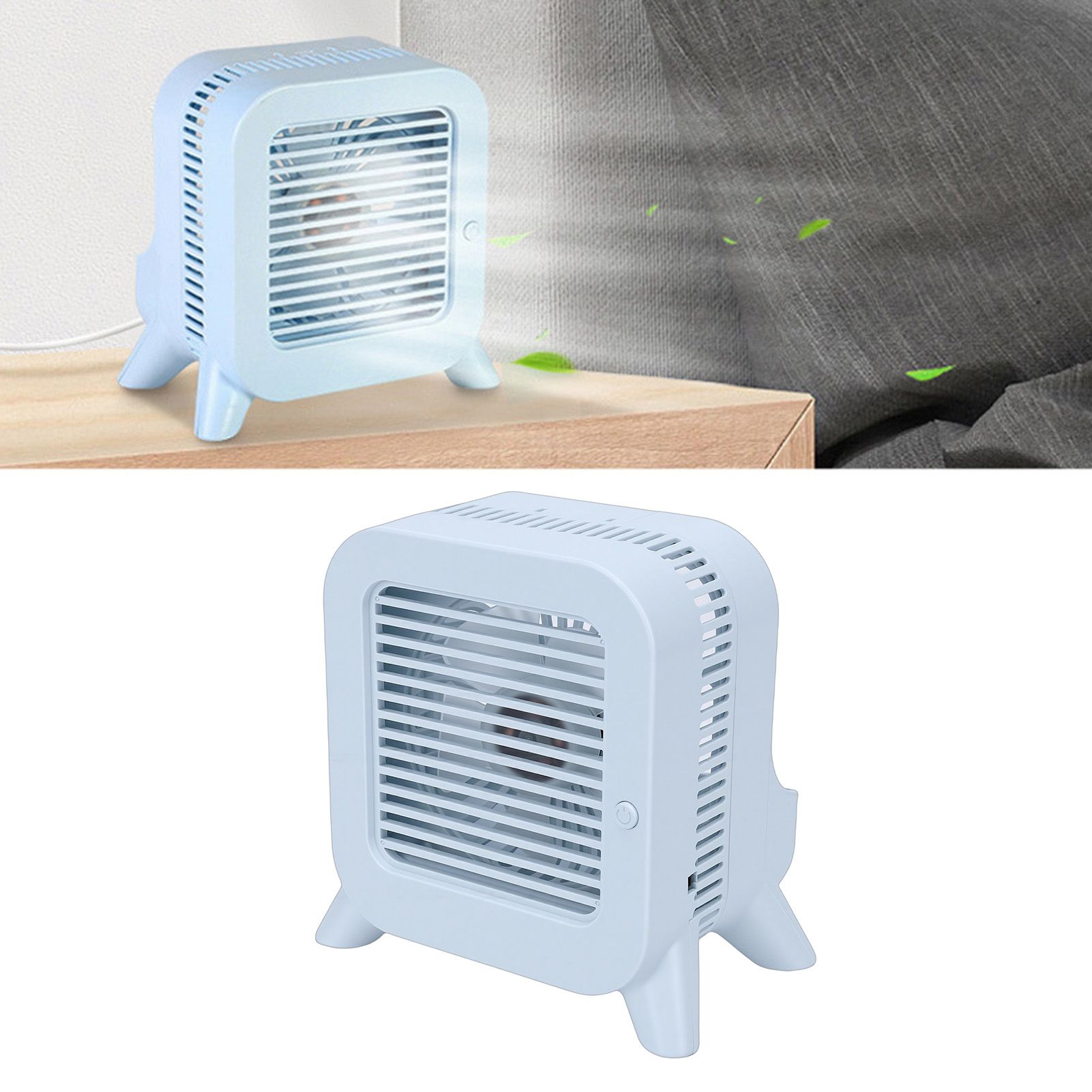 Desk Air Cooler Fan Cordless USB Rechargeable Mini Air Conditioner Fan for view 11