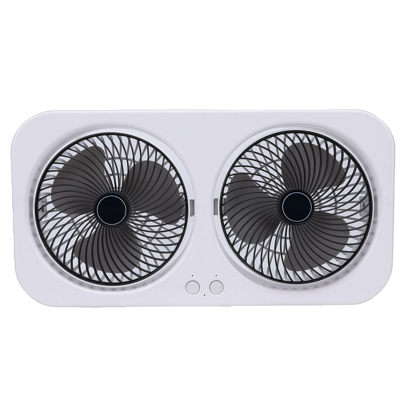 Portable Desktop Fan Rotating USB Rechargeable Quiet Cooling Hanging Dual Head