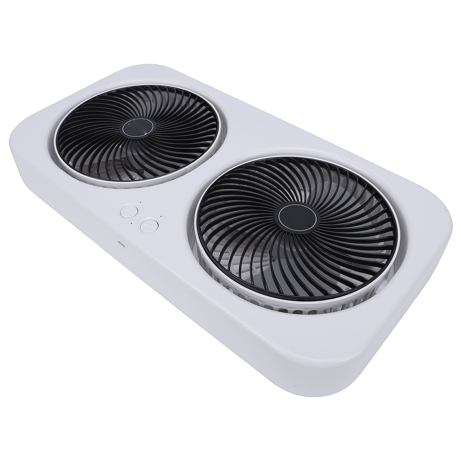 Portable Desktop Fan Rotating USB Rechargeable Quiet Cooling Hanging Dual Head view 10
