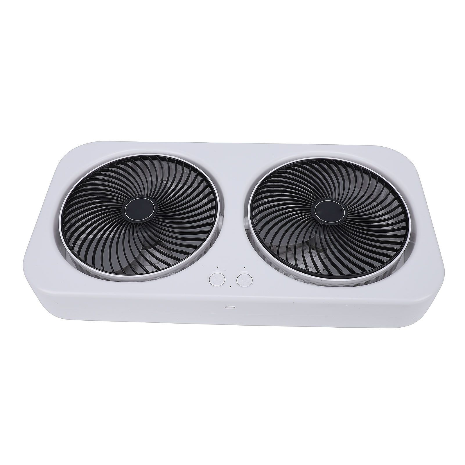 Portable Desktop Fan Rotating USB Rechargeable Quiet Cooling Hanging Dual Head view 11