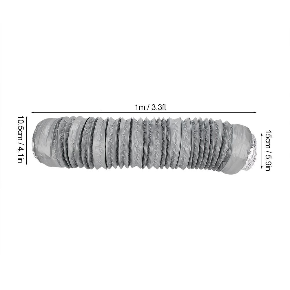 1m Aluminum Foil Flexible Ducting Exhaust Hose Kitchen Ventilation Insulation view 8