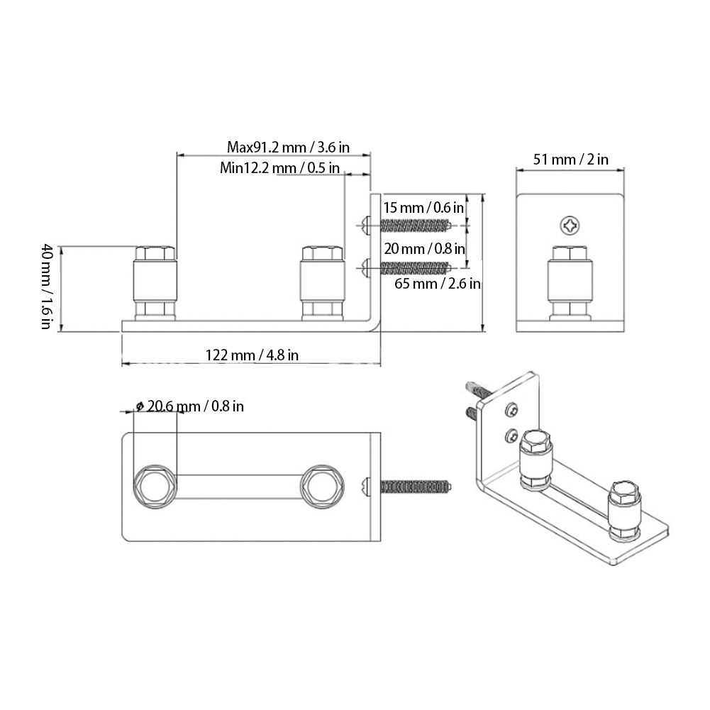 Carbon Steel Sliding Barn Door Guide Floor Roller Guides with Duplex Bearing view 8