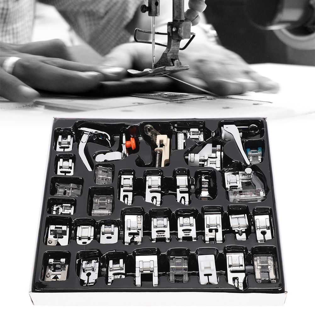 35Pcs/Set Multifunction Household Sewing Machine Metal Presser Foot Tool Kit