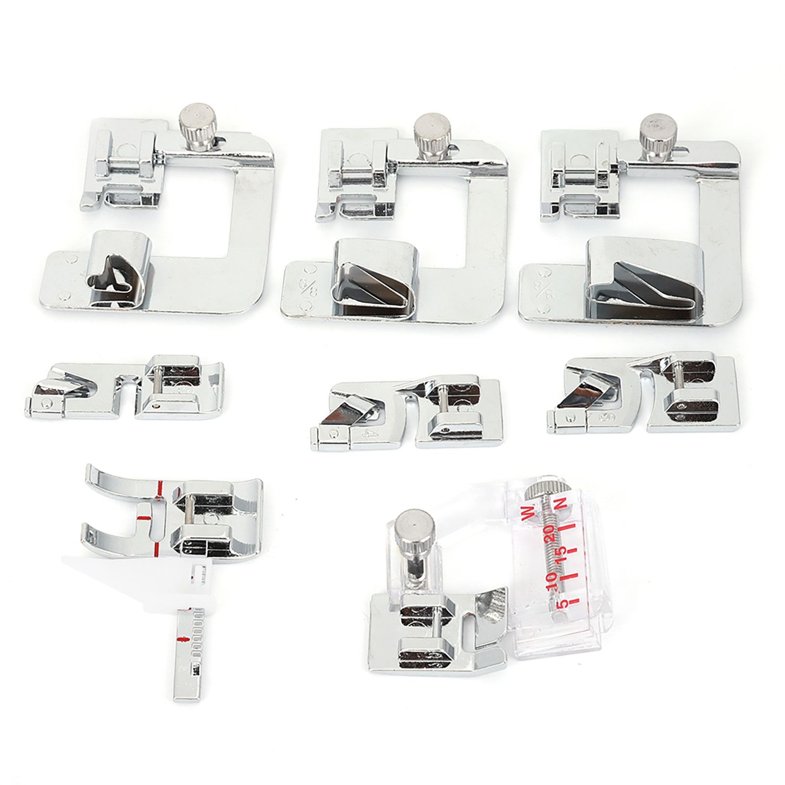 8Pcs Sewing Machine Presser Set Flat Hemming Press Foot Kit Sewing Machine view 2