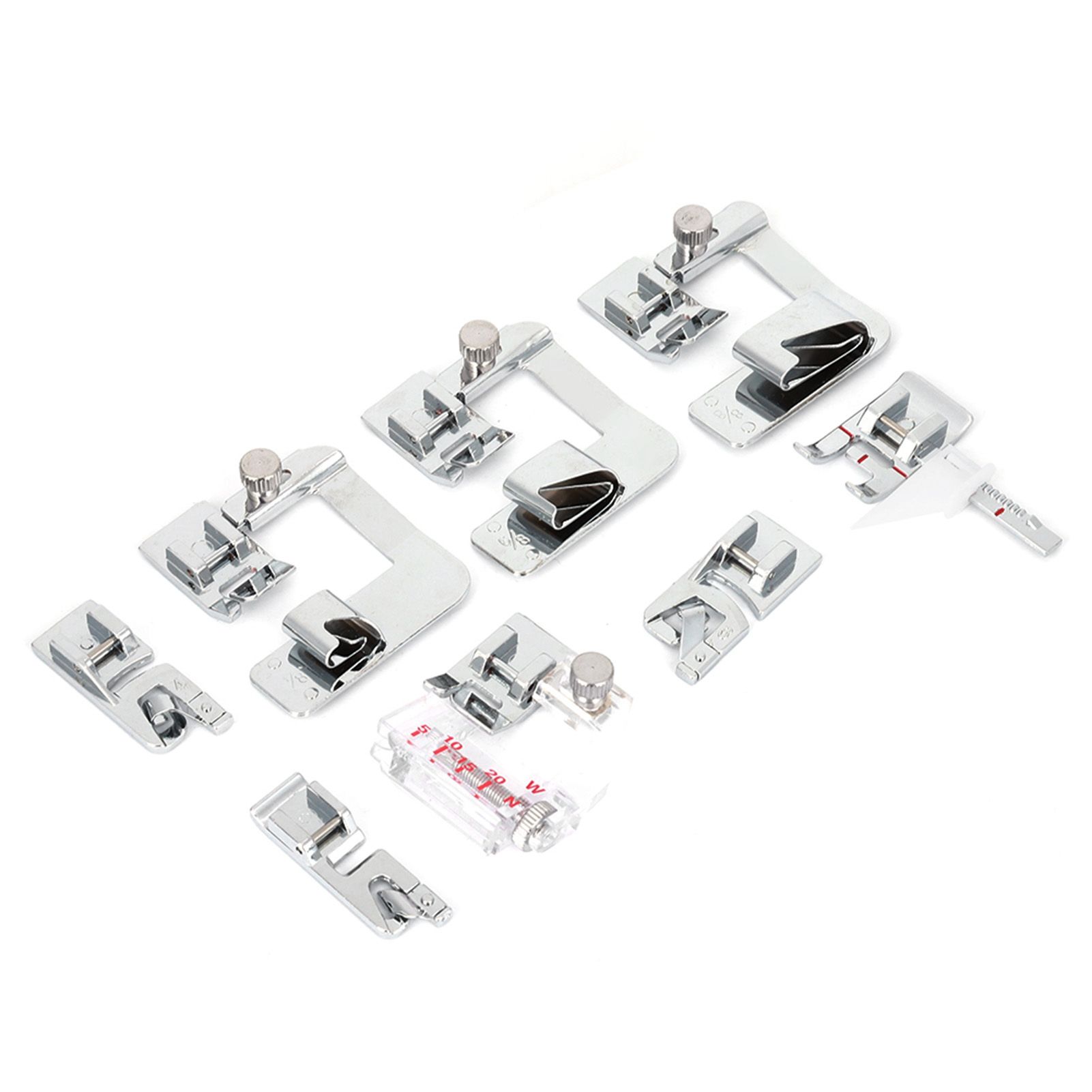 8Pcs Sewing Machine Presser Set Flat Hemming Press Foot Kit Sewing Machine view 3