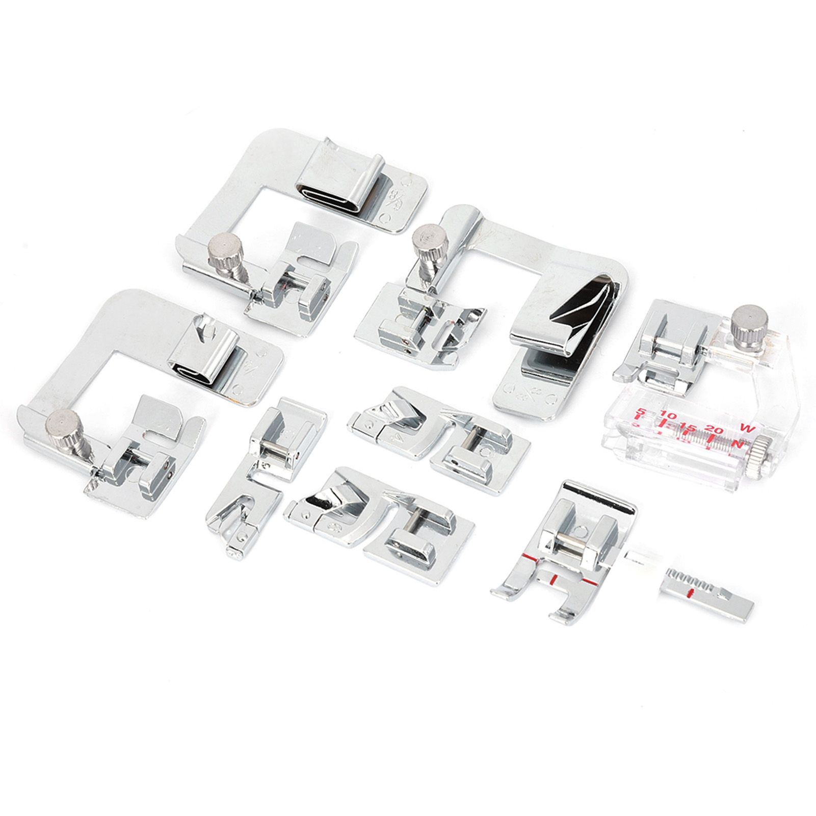 8Pcs Sewing Machine Presser Set Flat Hemming Press Foot Kit Sewing Machine view 4