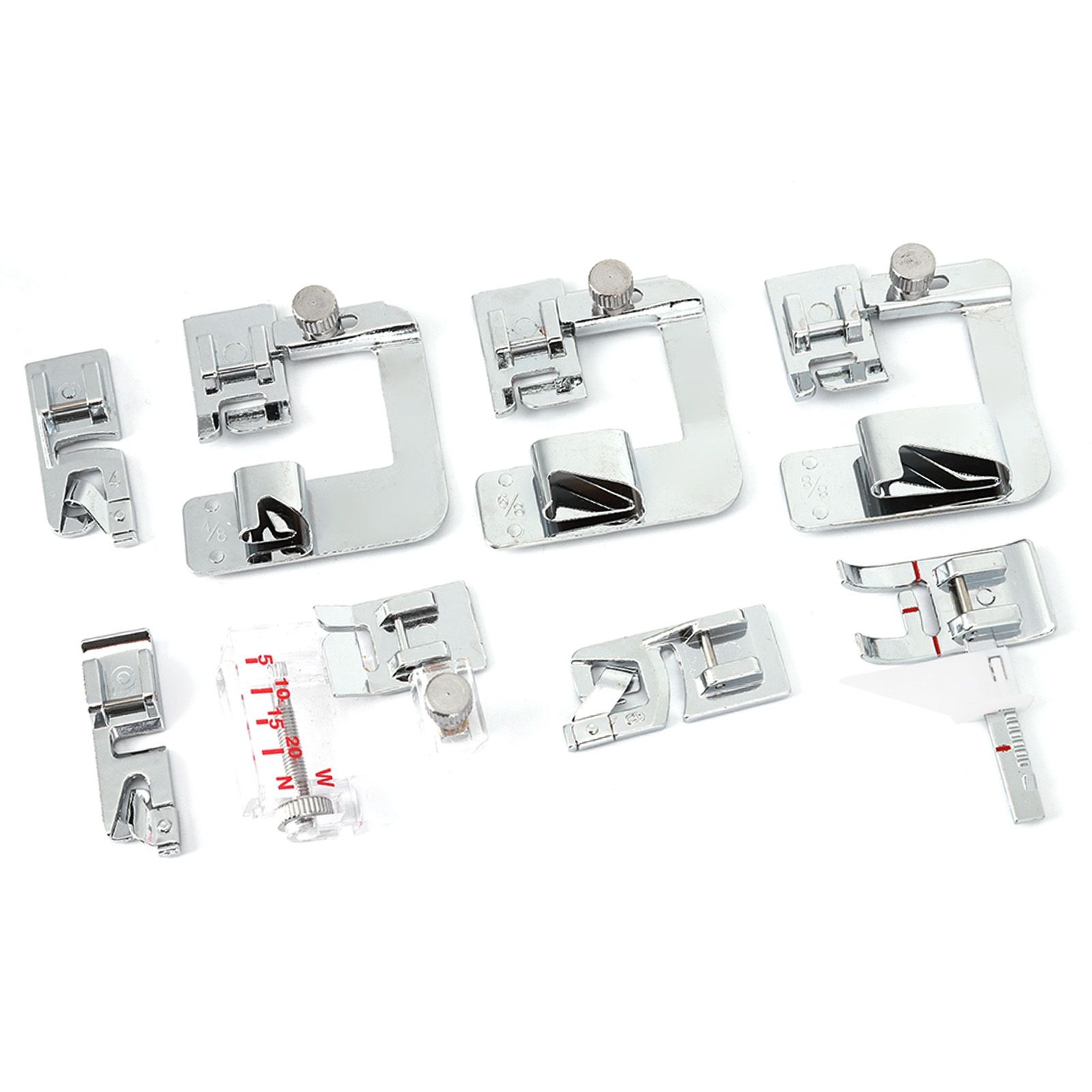 8Pcs Sewing Machine Presser Set Flat Hemming Press Foot Kit Sewing Machine view 6