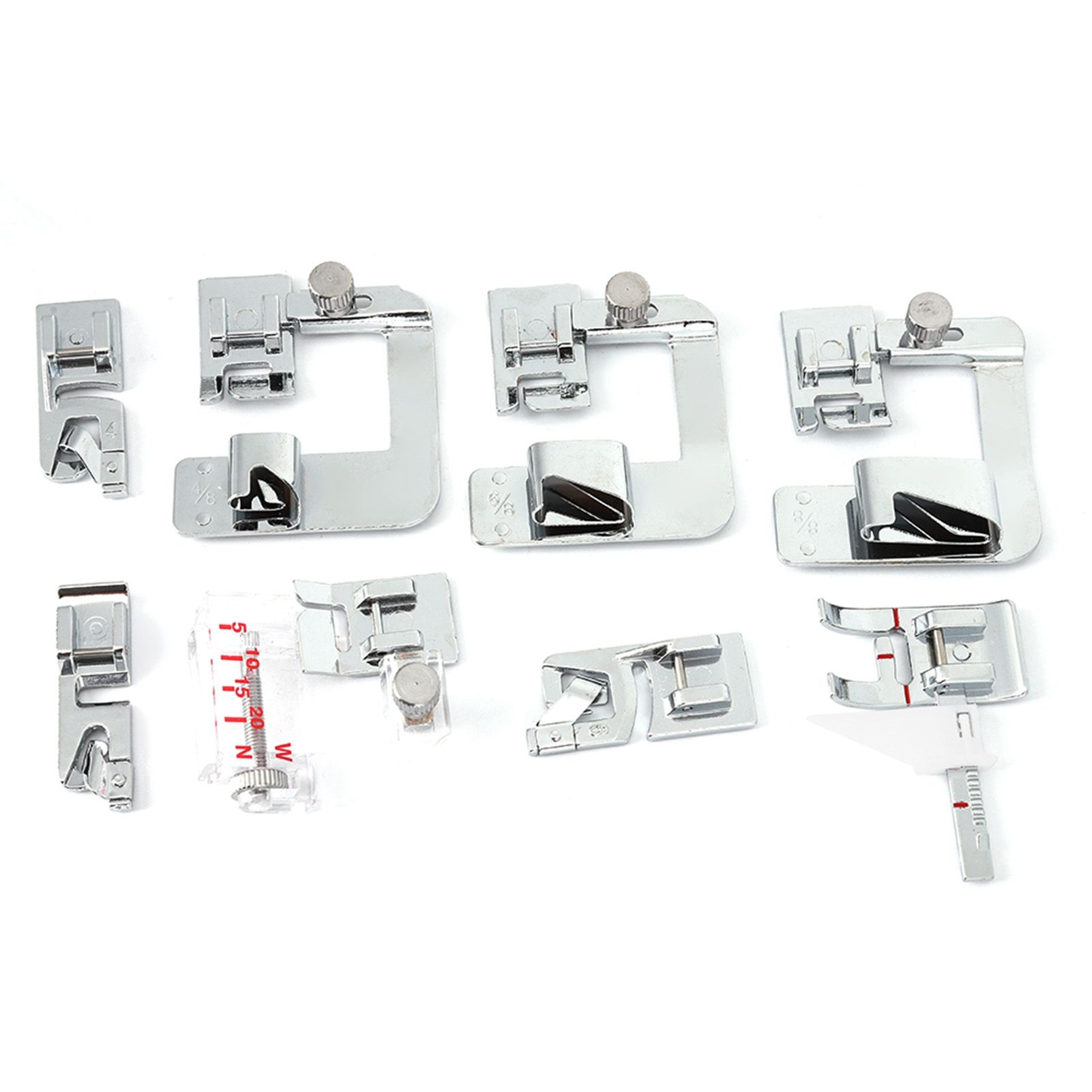 8Pcs Sewing Machine Presser Set Flat Hemming Press Foot Kit Sewing Machine view 7