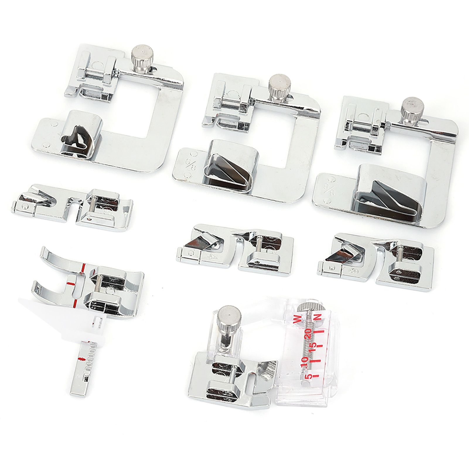 8Pcs Sewing Machine Presser Set Flat Hemming Press Foot Kit Sewing Machine view 8