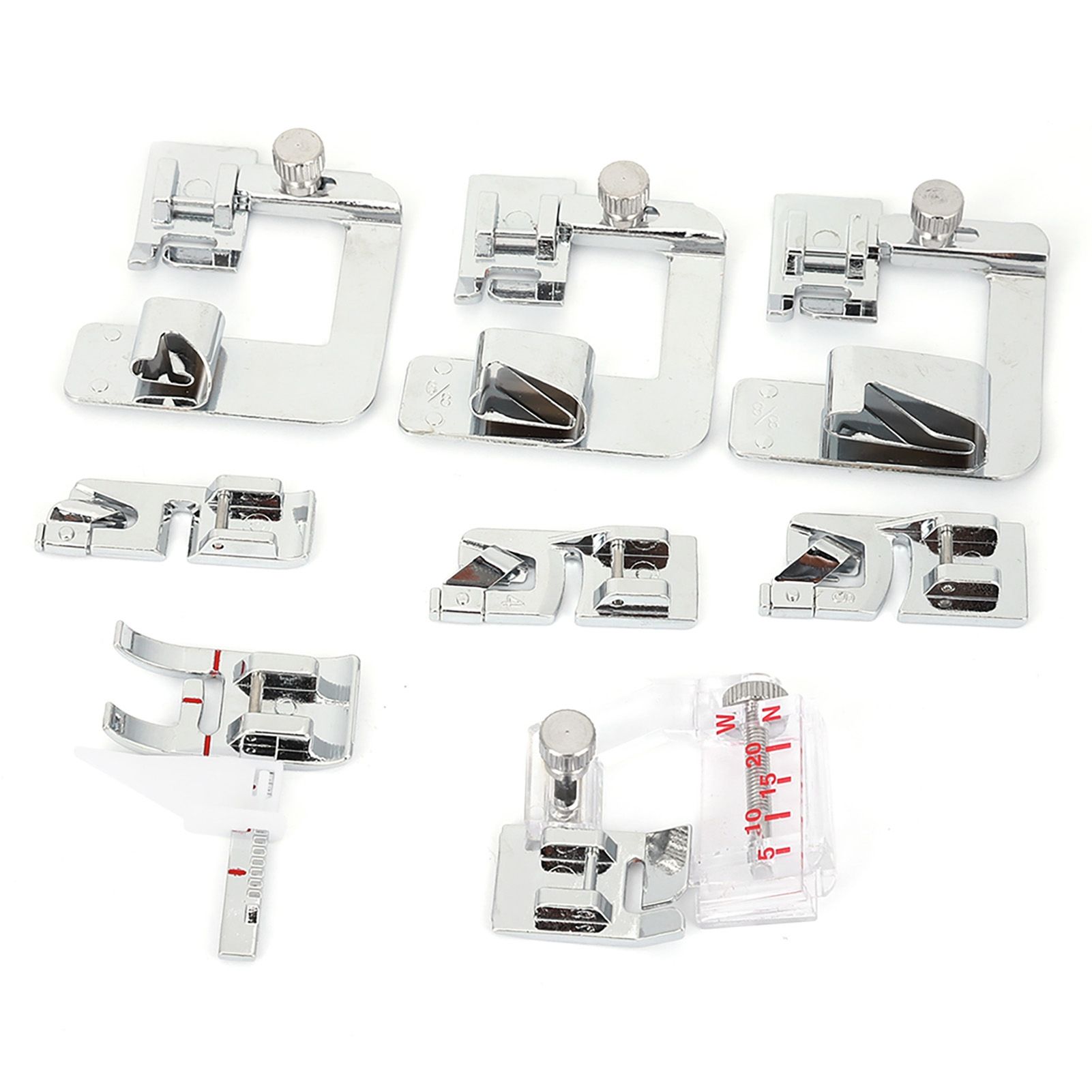 8Pcs Sewing Machine Presser Set Flat Hemming Press Foot Kit Sewing Machine view 9