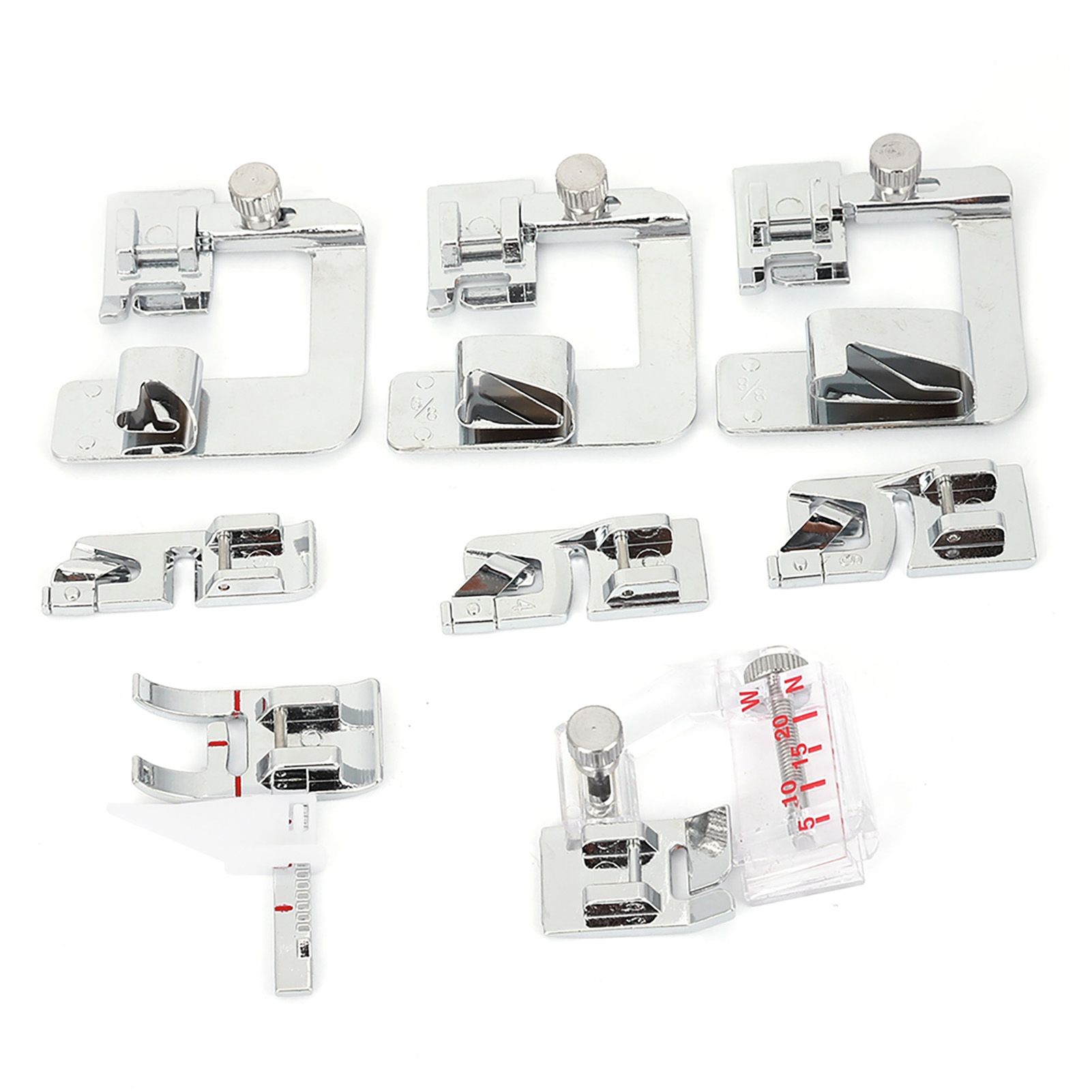 8Pcs Sewing Machine Presser Set Flat Hemming Press Foot Kit Sewing Machine view 10