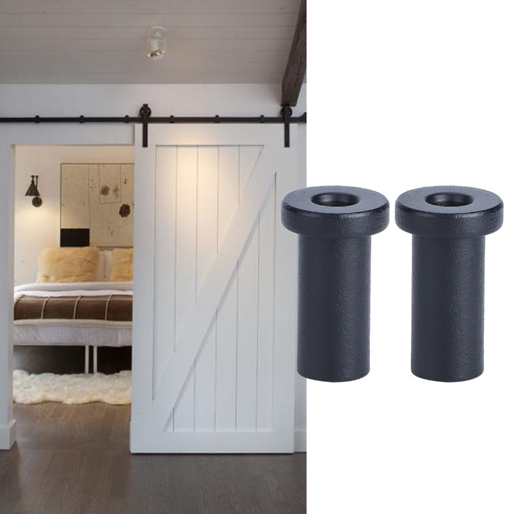 2Pcs Barn Door Hanging Rail Hardware Fittings Door Shaft Pin Rail Mount Clamp view 5