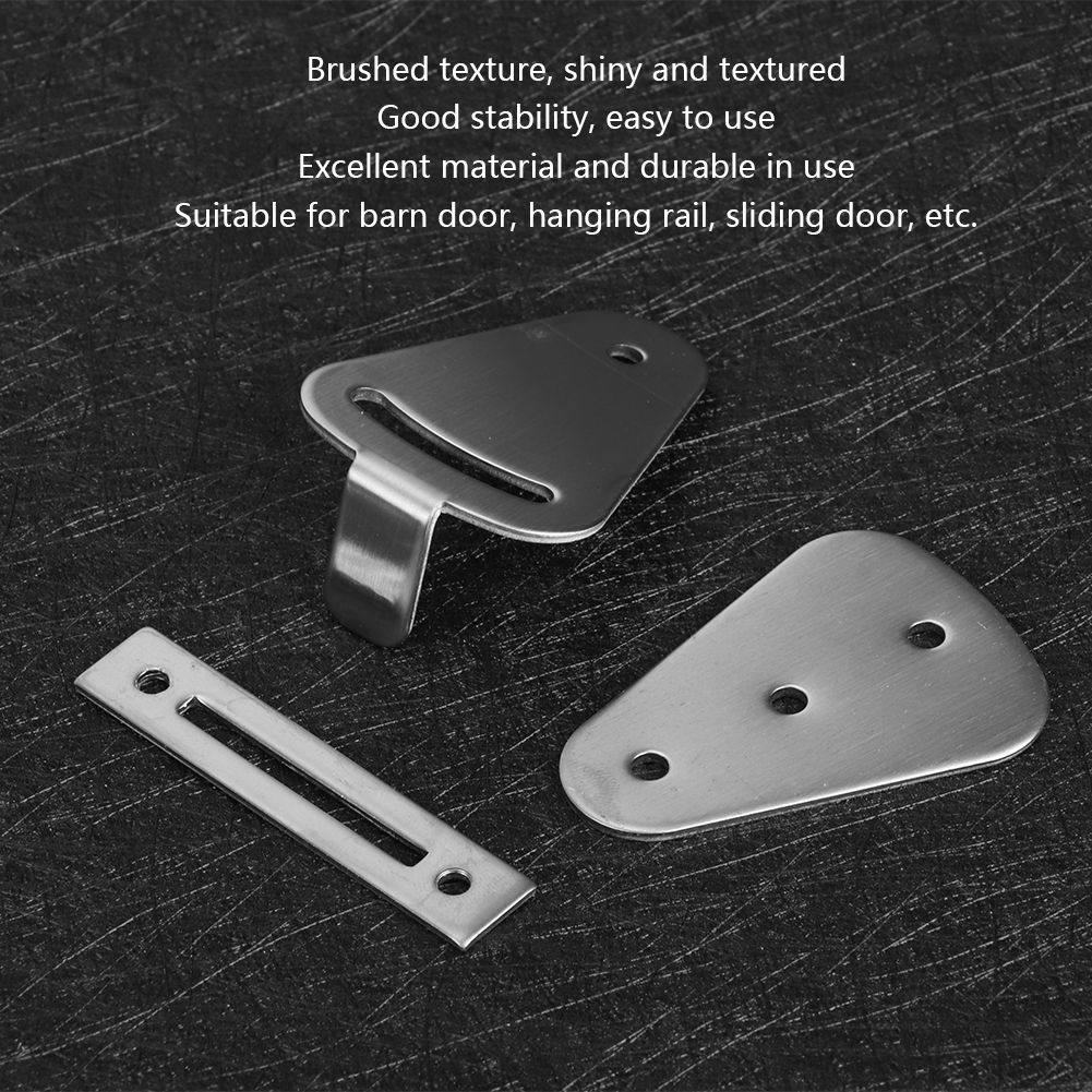 Stainless Steel Sturdy Door Lock Hardware Accessories for Barn Hanging Rail view 7