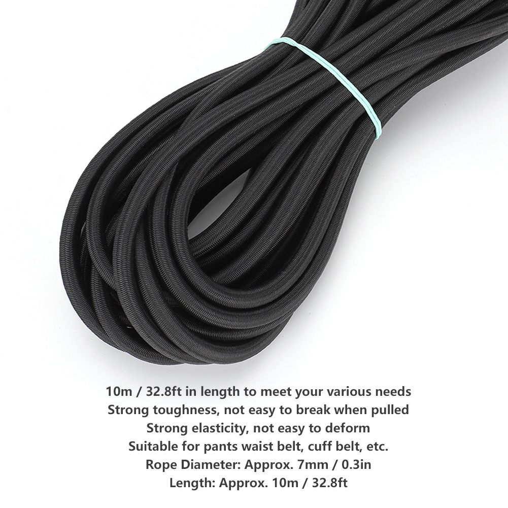 7mm 10m / 32.8ft Clothes Round Elastic Rope Cord with Strong Elasticity for view 7