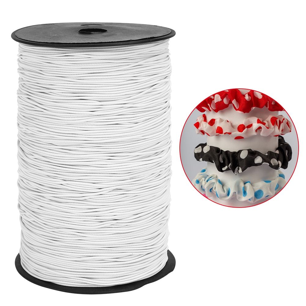 1.5mm 500m Round Elastic Bungee Rope String Stretchable Cord Dress Making Craft — image 1