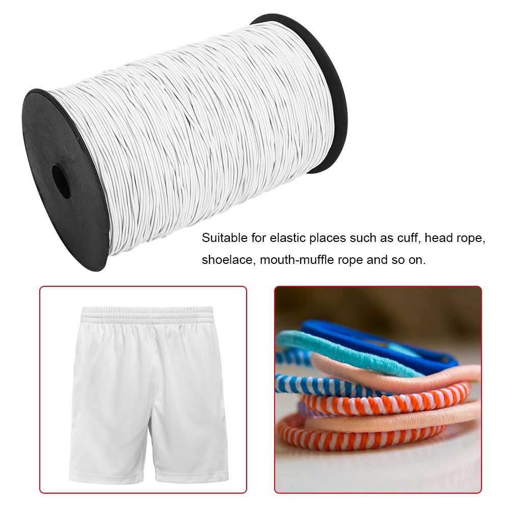 1.5mm 500m Round Elastic Bungee Rope String Stretchable Cord Dress Making Craft view 7