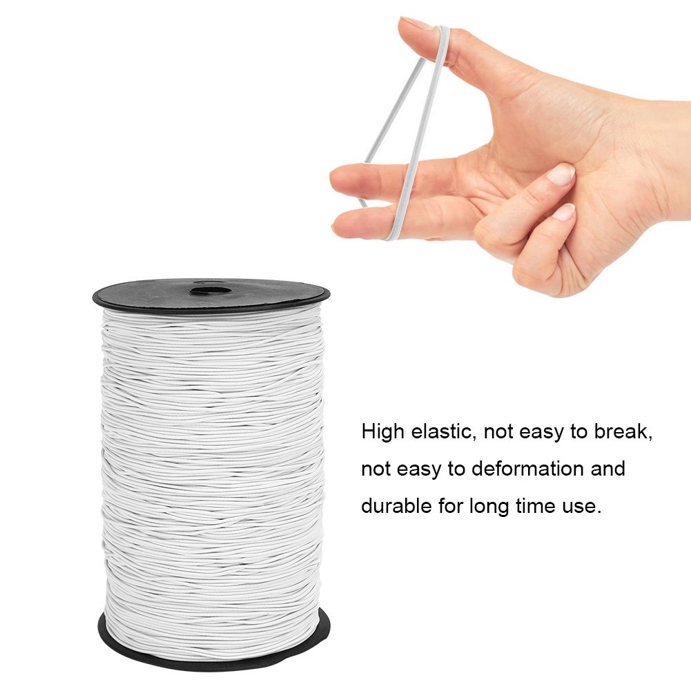 1.5mm 500m Round Elastic Bungee Rope String Stretchable Cord Dress Making Craft view 9